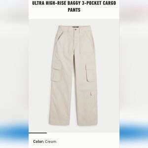Hollister ultra high rise baggy cargo pants